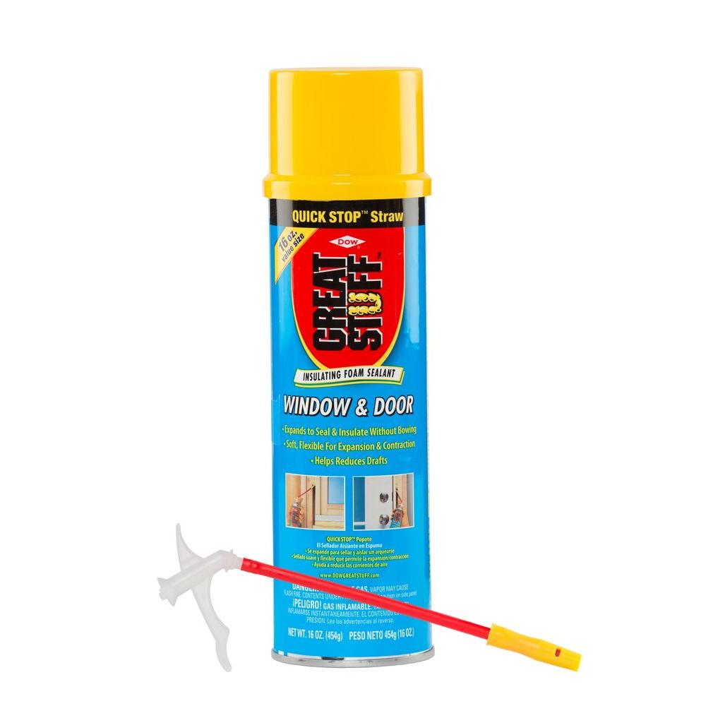 Great Stuff 16 oz. Window and Door Insulating Foam Sealant with Quick Stop Straw