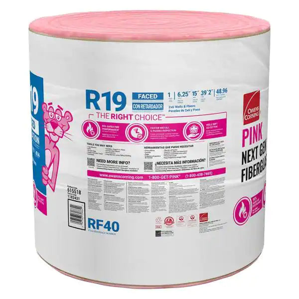 R-19 Kraft Faced Fiberglass Insulation Continuous Roll 15 in. x