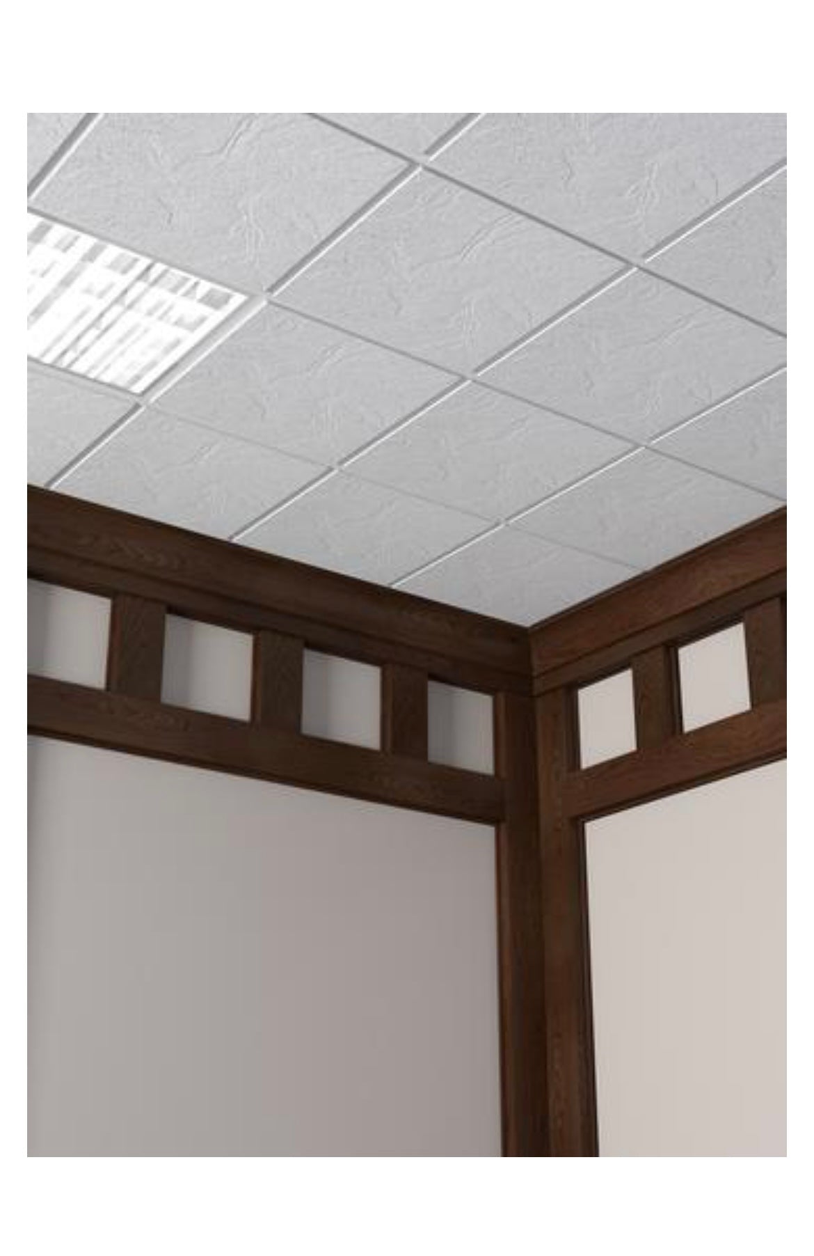 White Acoustical Drop Ceiling Tile