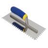 Load image into Gallery viewer, 1/4 in. x 1/4 in. x 1/4 in. Comfort Grip Stainless Steel Square-Notch Flooring Trowel
