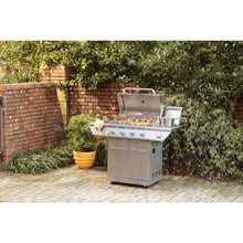 Load image into Gallery viewer, 4-Burner Propane Gas Grill in Stainless Steel with Side Burner and Stainless Steel Doors - Denali Building Supply
