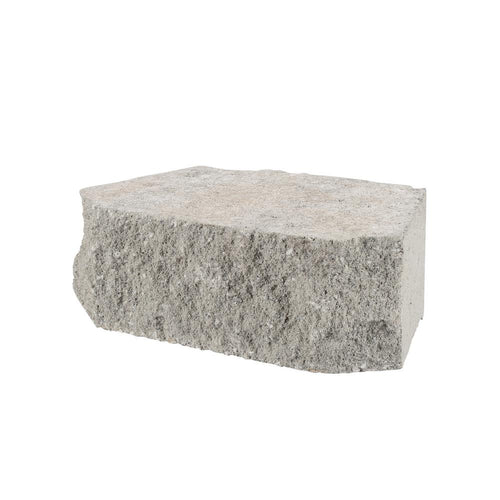 4 in. x 11.75 in. x 6.75 in. Pewter Concrete Retaining Wall Block - Denali Building Supply