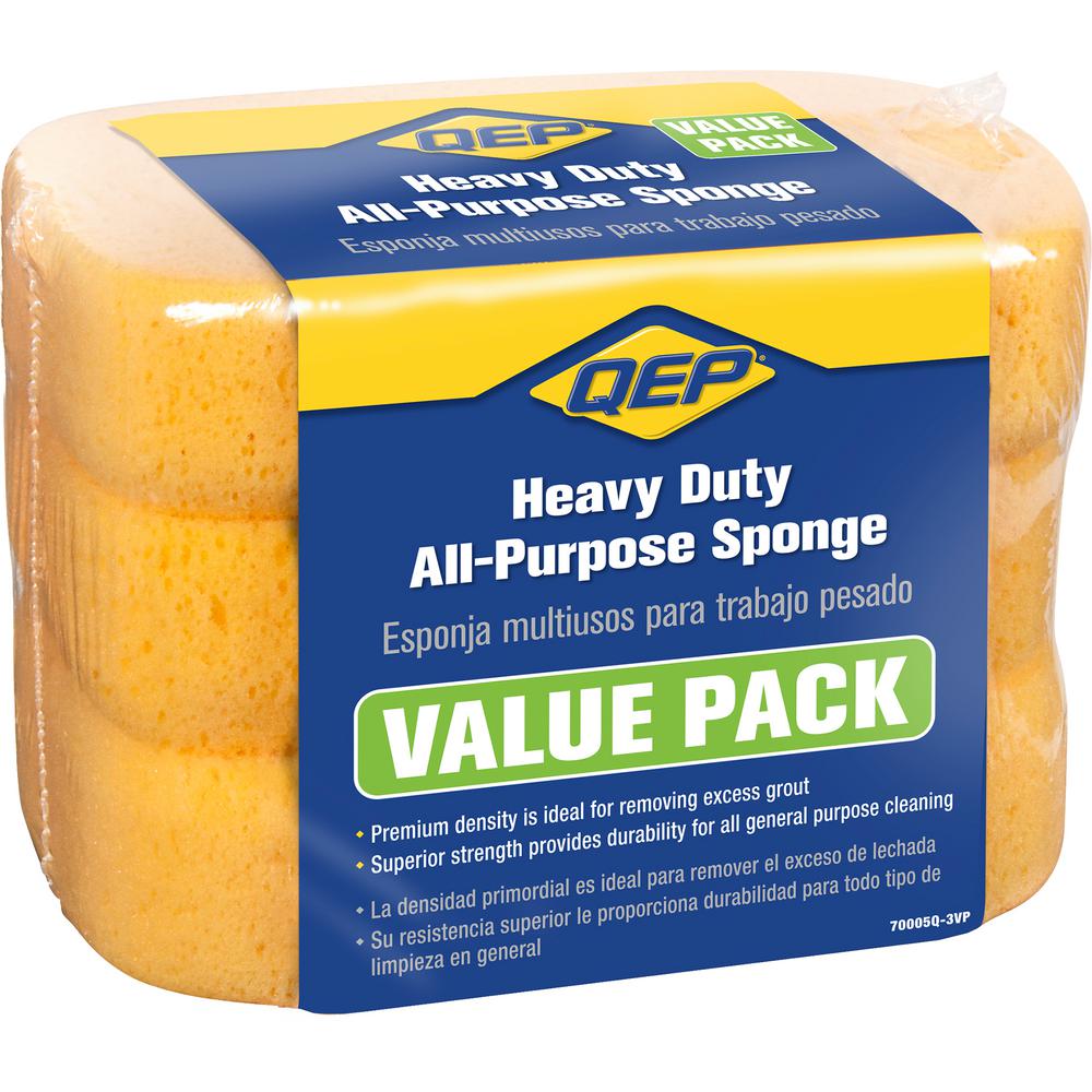 QEP Extra Large Grouting, Cleaning and Washing Sponge (3-Pack