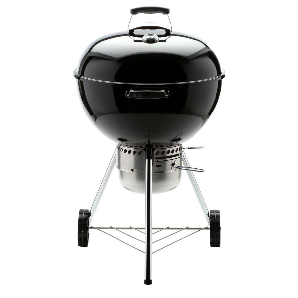 22 in. Original Kettle Premium Charcoal Grill in Black with Built-In Thermometer - Denali Building Supply