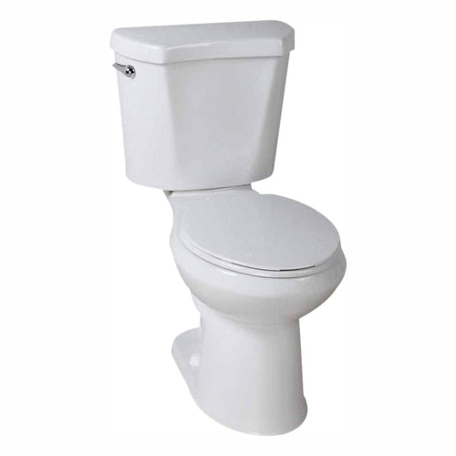 Glacier Bay 2-Piece 1.28 GPF High Efficiency Single Flush Elongated Toilet in White - Denali Building Supply