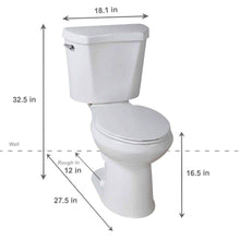 Load image into Gallery viewer, Glacier Bay 2-Piece 1.28 GPF High Efficiency Single Flush Round Toilet in White - Denali Building Supply
