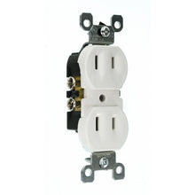 Load image into Gallery viewer, 15 Amp 2-Wire Duplex Outlet, White - Denali Building Supply
