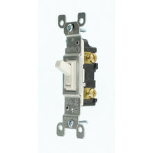 Load image into Gallery viewer, 15 Amp Single-Pole Toggle Light Switch, White - Denali Building Supply
