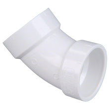 Load image into Gallery viewer, 1-1/2 in. PVC DWV 45-Degree Hub x Hub Elbow Fitting
